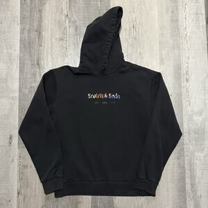 Scotch And Soda Amsterdam Heavy Cotton Black Pull Over Hoodie Size Large